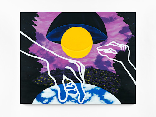 Hiejin Yoo, Tasty Night, 2023. Oil on linen, 60 x 76 in (152 x 193 cm)