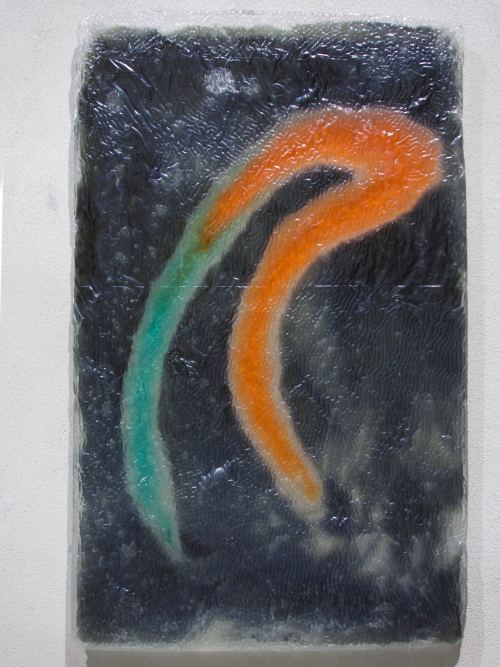 Jesse Greenberg, Black Bath, 2014. Resin, pigment, 36 x 22 in, 91 x 56 cm