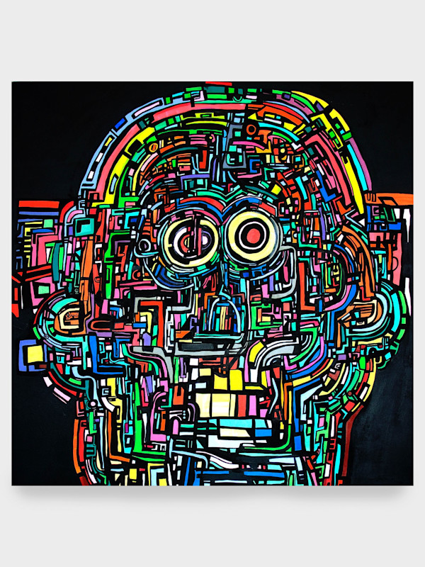 Acrylic on canvas 69 x 69 in, 176 x 176 cm
