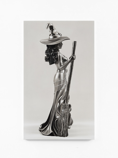 Nihura Montiel, Witches Witch, 2024. Charcoal on canvas, 60 x 36 in (152 x 91 cm)