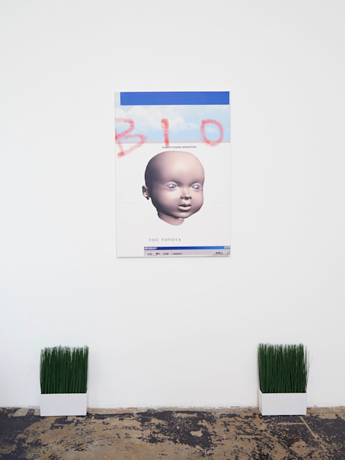 James Ferraro, Struggle for Biotopes (7,500,000,000), 2017. Digital print on canvas, 39 x 28 in, 100 x 70 cm