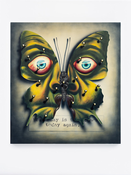 Henry Gunderson, Yesterday is Tomorrow’s Today Again, 2020. Acrylic on canvas, 68 x 62 in, 173 x 157 cm
