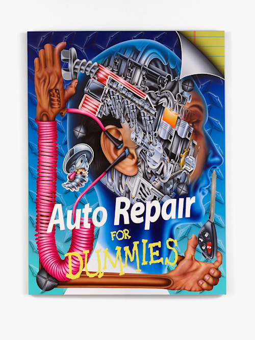 Mario Ayala, Loose Screw, 2018. Acrylic on canvas, 64 x 48 in (163 x 122 cm)
