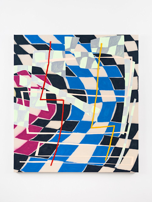 Trudy Benson, Never Ending Staircase, 2021. Acrylic and oil on canvas, 64 x 58 in (163 x 147 cm)