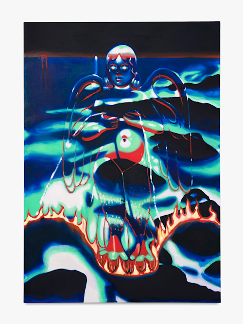 Anja Salonen, Siren, 2023. Oil on canvas, 60 x 42 in (152 x 107 cm)