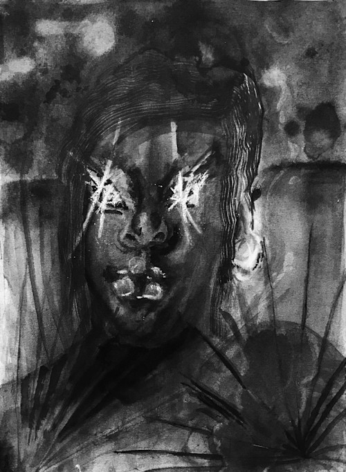 Utē Petit, Tala, Serenoa, 2020.  Ink on paper
