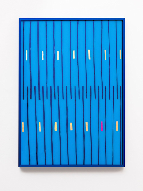 Brian Belott, Tic-Toc, 2011. Acrylic, foil and cellophane on plexiglass, 30 x 20 in, 76 x 51 cm