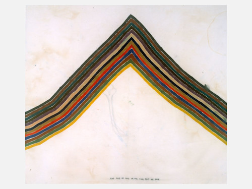Michelle Cortez, God Give Us Love in the Time That We Have, 2007. Watercolor and embroidery on fabric, 29 x 32 in, 74 x 81 cm