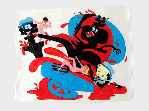 Todd James, Untitled, 2007. Gouache and graphite on paper, 28 x 32 in, 71 x 82 cm