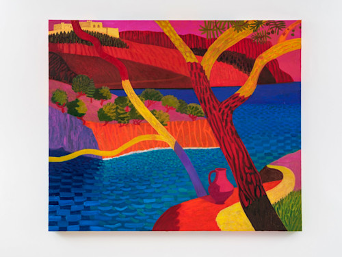 Daniel Heidkamp, Massif des Calanque, 2021. Oil on linen, 60 x 72 in (152 x 183 cm)