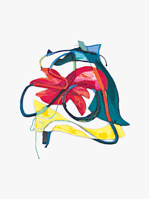 Rachel Eulena Williams, Space Flower, 2018. Acrylic on canvas and cotton rope, 33 x 30 in (84 x 76 cm)
