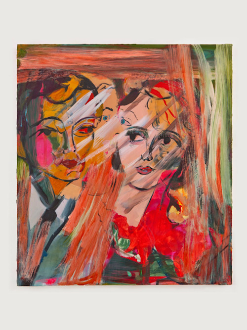 Jackie Gendel, An Oblique Look, 2012. Oil on panel, 27 x 24 in, 69 x 61 cm