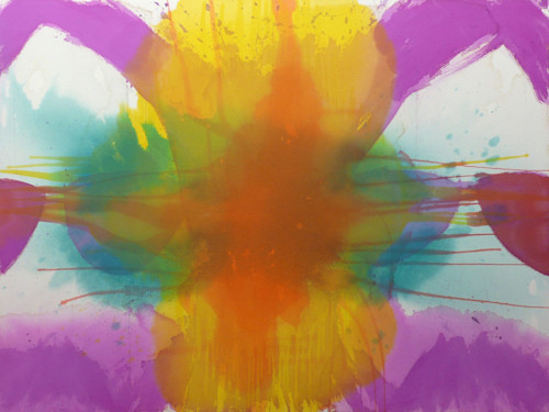 Liz Markus, Come and See Me When the World Has Set You Free, 2007. Acrylic on unprimed canvas, 52 x 72 in, 132 x 183 cm