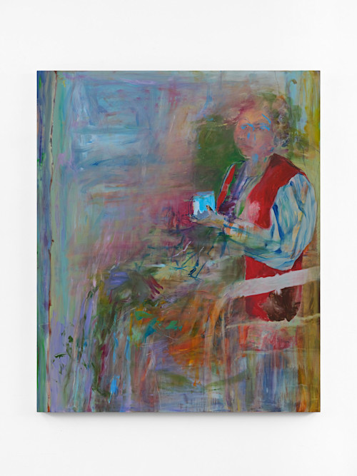 Tianyue Zhong, Per Second, 2024. Oil, acrylic on linen, 58 x 48 in (147 x 122 cm)