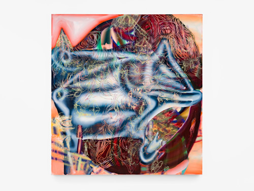 Lauren Quin, Bat’s Belly II, 2021. Oil on canvas, 71 x 67 in (180 x 170 cm)