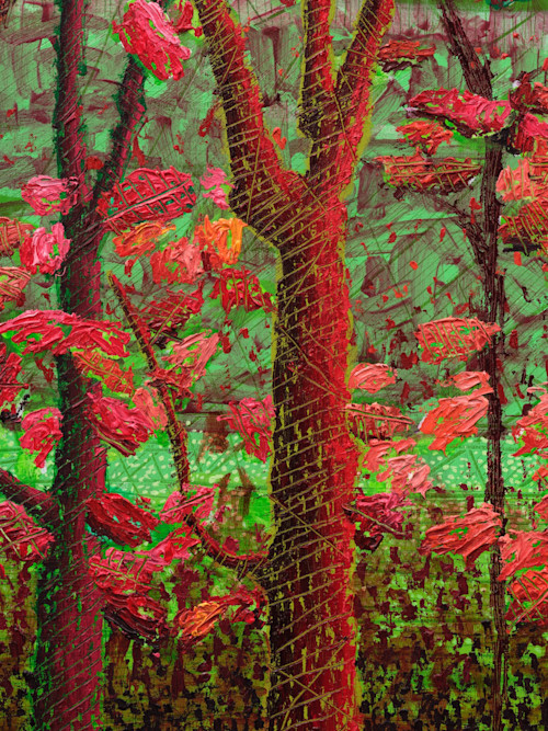 Ross Caliendo, Untitled (Red Tree), 2023. Detail