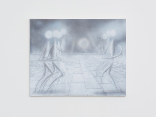 Robin Fry, Future Day, 2017. Ink, acrylic and graphite on canvas, 24 x 30 in, 61 x 76 cm