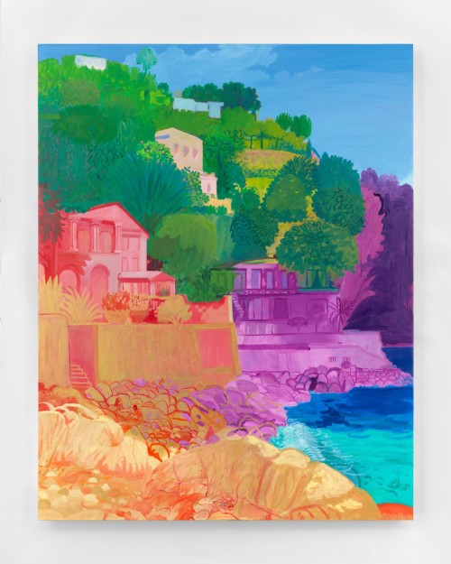 Daniel Heidkamp, Rainbow Riviera, 2018. Oil on linen, 57 x 45 in, 145 x 114 cm