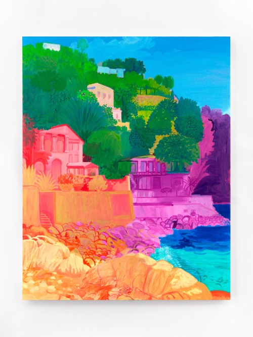 Daniel Heidkamp, Rainbow Riviera, 2018. Oil on linen, 57 x 45 in (145 x 114 cm)