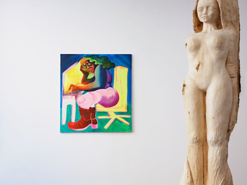 Linda Pedersen, Monument of Eir and Sötebjörn, 2017. Linden tree, 213 x 56 x 63 cm