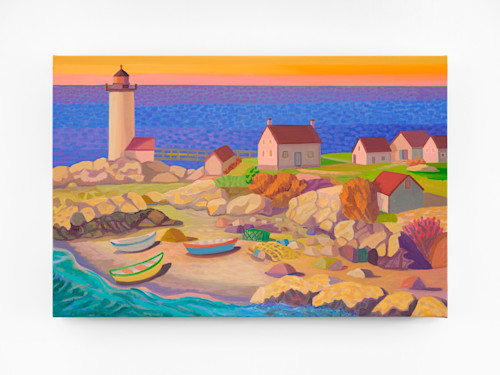 Daniel Heidkamp, Squam Light, 2024. Oil on linen, 20 x 30 in (51 x 76 cm)