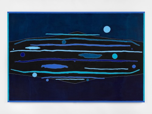 Russell Tyler, Bluescape, 2020.  Acrylic on canvas, 58 x 88 in, 147 x 224 cm