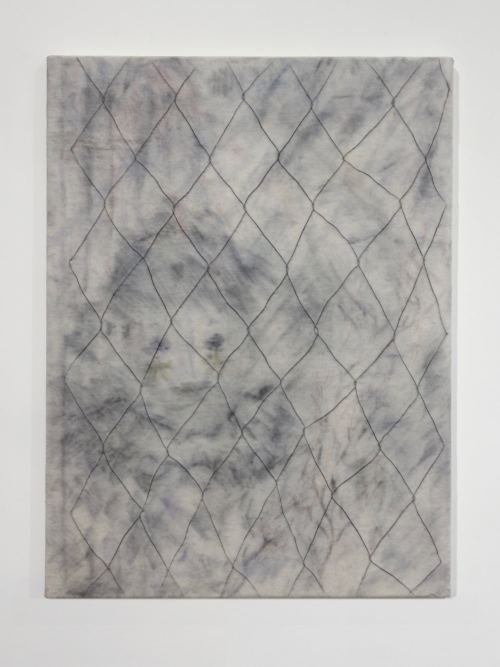 Gustav Holm, Scout, 2017. Colored pencil on cotton fabric, 95 x 71 cm