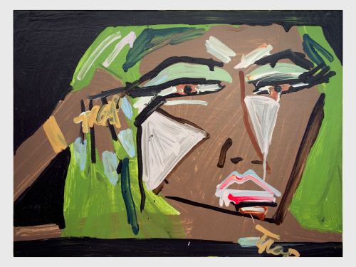 Katherine Bernhardt, Trap Minaj, 2013. Acrylic on canvas, 18 x 24 in, 46 x 61 cm