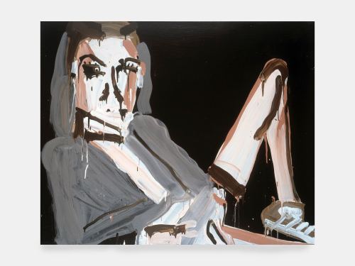 Katherine Bernhardt, Adidas Sneaker (My Adidas LL Cool J), 2006. Acrylic on canvas, 48 x 60 in, 122 x 152 cm