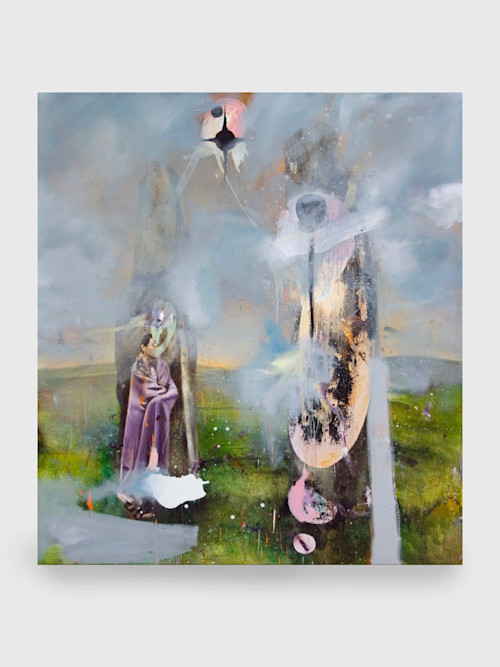 Till Gerhard, Unterbrochener Dialog, 2013. Oil on canvas, 79 x 71 in, 200 x 180 cm