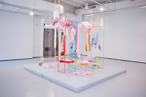 Constance Tenvik, The Looker Room, 2016. Installation in Game of Life, curated by Jan Freuchen and Sigurd Tenningen at Kristiansand Kunsthall