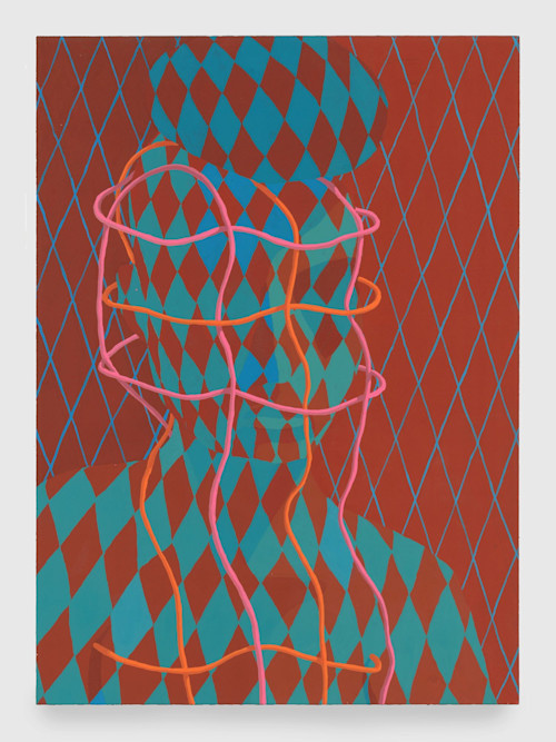 Sascha Braunig, Braces, 2013. Acryla-gouache on paper, framed with museum glass, 15 x 10 in, 38 x 25 cm
