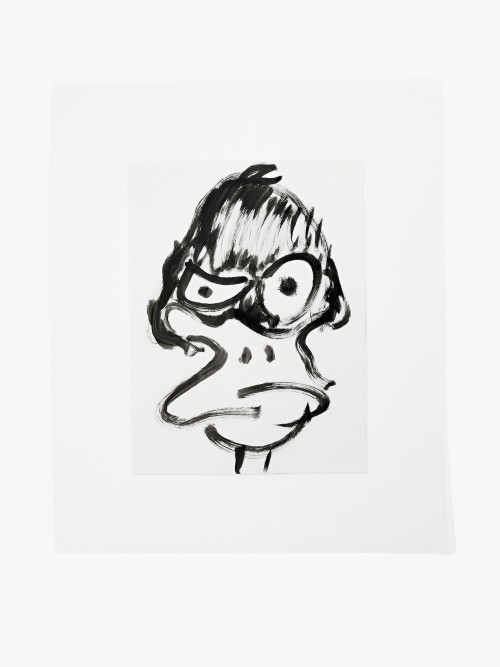 Lex Brown, Wabbit Season 24, 2017. Ink on paper, laminated, 18 × 15 in (46 × 38 cm)