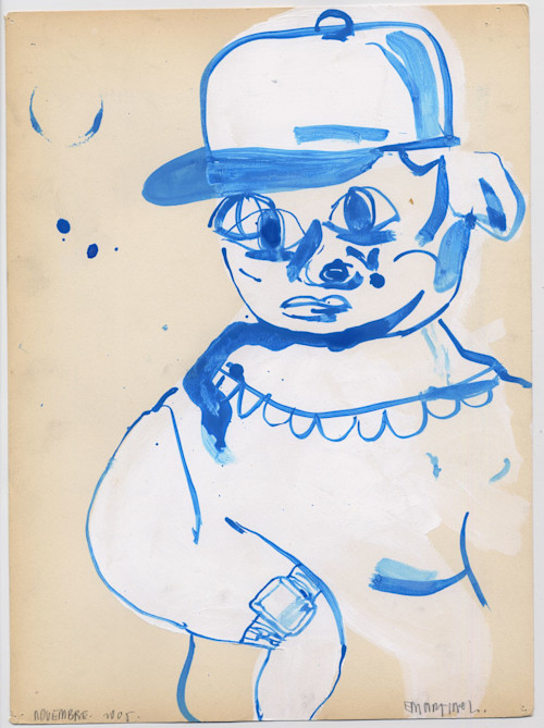 Eddie Martinez, Time of My Life, 2005. Acrylic and ink on paper, 15 x 11 in, 38 x 28 cm