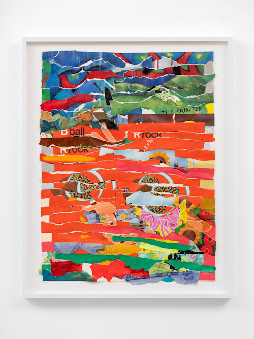 Brian Belott, The Reassembler 11, 2020. Acrylic and collage on paper, 21 x 16 in, 53 x 41 cm