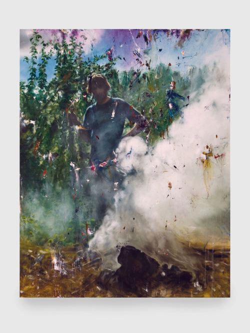 Till Gerhard, Smokebath, 2013. Oil on canvas, 75 x 59 in, 190 x 150 cm