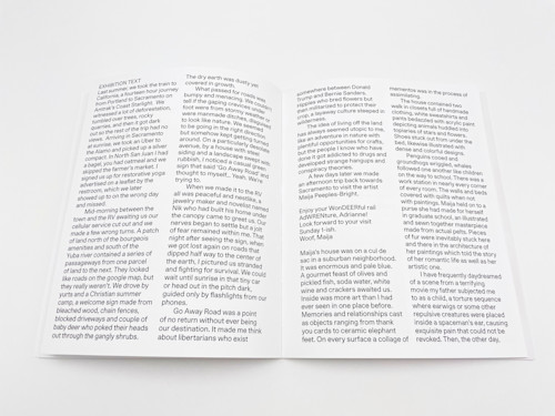 Go Away Road curated by Adrianne Rubenstein. 