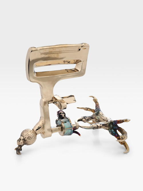 Emmanuel Louisnord Desir, Asylum, 2024. Bronze, 10.5 x 9.75 x 10 in (27 x 25 x 25 cm)