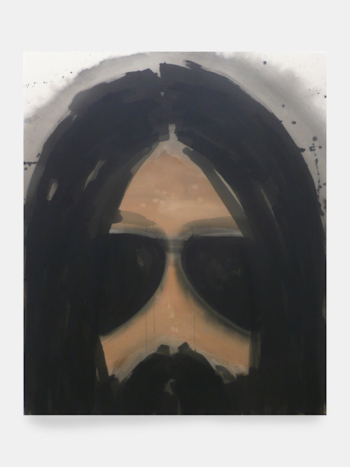 Liz Markus, His Mind Fell Out Of His Face, 2007. Acrylic on unprimed canvas, 72 x 60 in, 183 X 152 cm