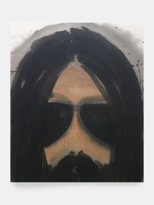 Liz Markus, His Mind Fell Out Of His Face, 2007. Acrylic on unprimed canvas, 72 x 60 in, 183 X 152 cm