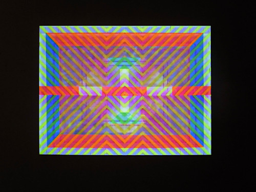 Ben Jones, Video Painting 6, 2013. Acrylic on canvas and RGB video Video projected on painting, 58 x 78 in, 148 x 198 cm