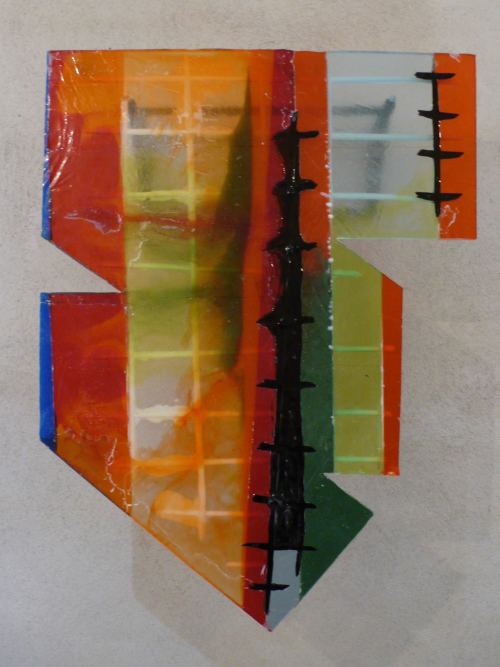 Jesse Greenberg, Component, 2011. Urethane plastic, pigment, steel, 31 x 22 x 8 in, 78 x 57 x 20 cm