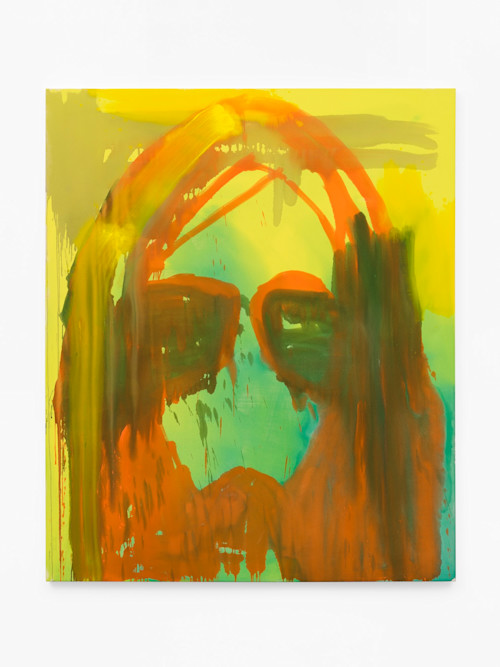 Liz Markus, Burt Reynolds, 2022. Acrylic on canvas, 72 x 60 in (183 x 152 cm)