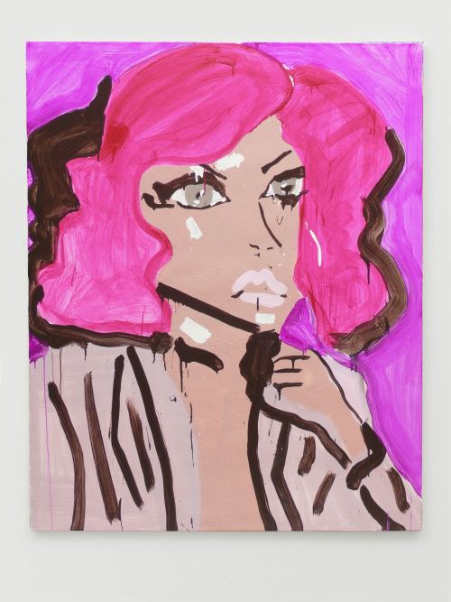 Katherine Bernhardt, Rebel Flower, 2011. Acrylic on canvas, 60 x 48 in, 152 x 122 cm
