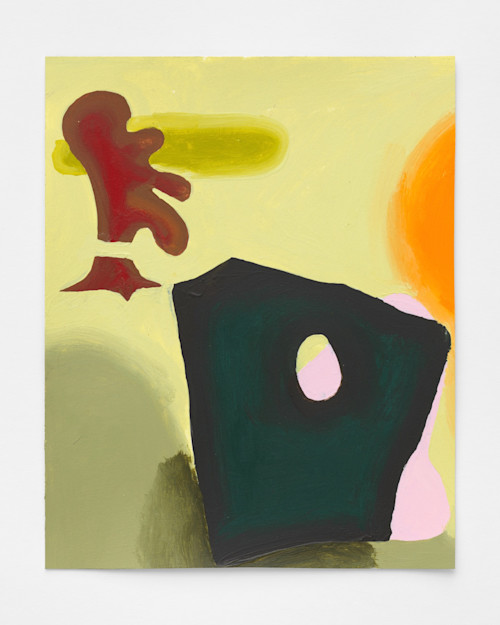 Odessa Straub, Hang Tree and Shrouded Squishy, 2019. Acrylic on paper, 9 x 7 in, 23 x 18 cm