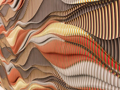 Ara Peterson, Untitled, 2015. Acrylic on wood, 94 x 143 x 3 in, 239 x 363 x 8 cm