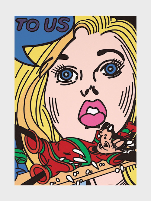 Erro, To Us, 1996. Silkscreen on paper, 27 x 19 in, 68 x 49 cm