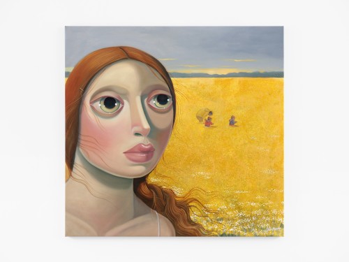Tania Marmolejo, Fields of Gold, 2023. Oil on canvas, 58 x 60 in (147 x 153 cm)