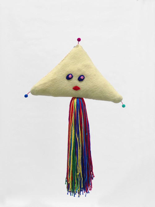 Misaki Kawai, Jelly Boy, 2011. Nepali wool, cotton, wood, cardboard, thread, yarn, 44 x 24 in, 110 x 60 cm