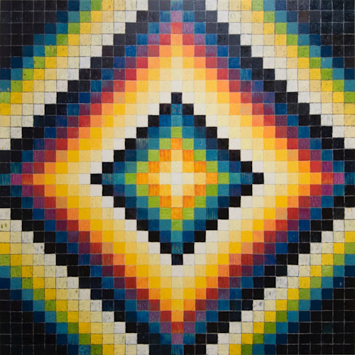 Danilo Stankovic, Fran Varld Till Varld, 2013. Oil on canvas, 150 x 150 cm